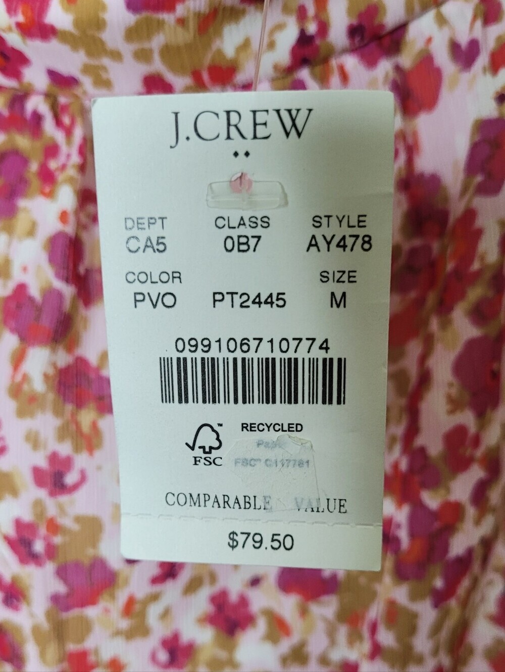 J.Crew Ditsy Floral Tiered Chiffon Mini Skirt Size M NWT - Picture 8 of 8